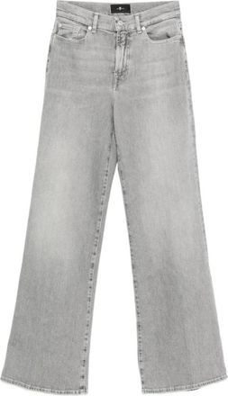 7 For All Mankind High Waist Wide Leg Jeans - Dames - Loose Fit Jeans - Grijs - W29 - Jeans