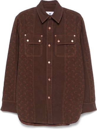 Marine Serre Moon-Jacquard Shirt - Womens - Cotton