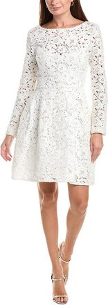 Oscar De La Renta Bateau Neck Silk-Lined Cocktail Dress