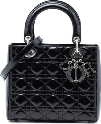 Dior Pre-owned Dior Medium Patent Cannage Lady Dior 09-BO-0194