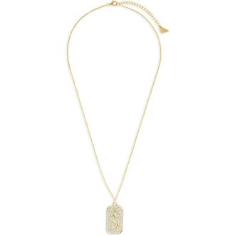 Sterling Forever Pav9 Cubic Zirconia North Star Pendant Necklace in Gold at Nordstrom
