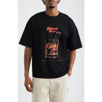 Criminal Damage Whiskey Hour Graphic T-Shirt in Black/Orange at Nordstrom, Size Xx-Large