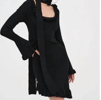 For Love & Lemons Stevie Mini Dress In Black