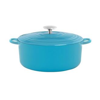 Chantal 5.6 Qt Round Cast Iron Dutch Oven in Sea Blue at Nordstrom