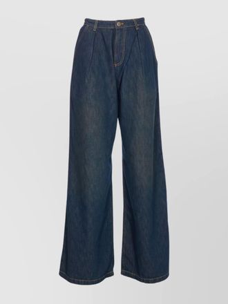 Twin-Set cotton wide-leg jeans