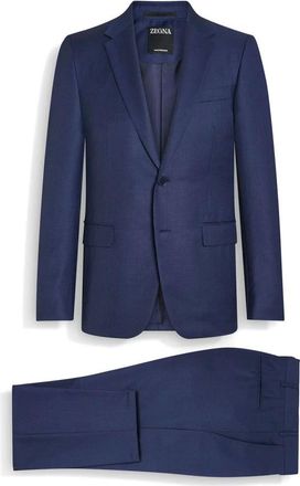 Ermenegildo Zegna Enkelrijig pak - Heren - Business pakken - Blauw - 4XL - Wol - Kostuums