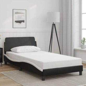 vidaXL Vidaxl Giroletto Dover Nero E Bianco 100x190cm In Similpelle