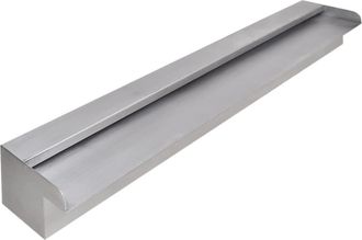 vidaXL Fuente Cascada Rectangular Piscina Acero Inoxidable 90 Cm Vidaxl