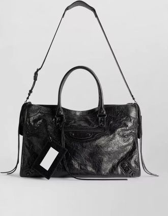 Balenciaga city tote bag top handles mirror strap