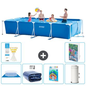 Intex Piscina Con Estructura Rectangular - 450x220x84 Cm - 7-piezas S123