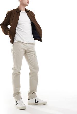 Polo Ralph Lauren Chino dritti elasticizzati in twill color pietra con logo-Neutro