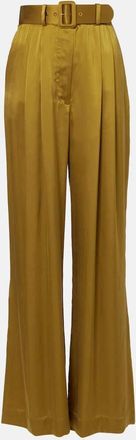 Zimmermann Pantaloni in raso di seta a gamba larga