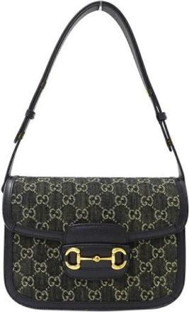 Gucci Pre-owned Shoulder Bags, female, Black, Size: ONE SIZE Pre-owned Denim gucci-bags