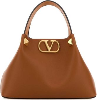 Valentino Garavani Brown VLogo Small Tote