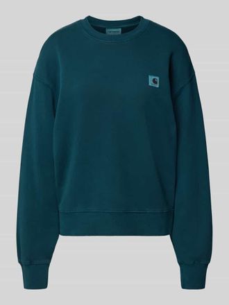 Carhartt Work in Progress Oversized Sweatshirt mit gerippten Abschlüssen Modell NELSON in Petrol, Größe XS