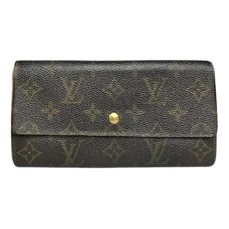 Louis Vuitton Pre-owned Wallets, female, Brown, Size: ONE SIZE Pre-owned Leather Wallet