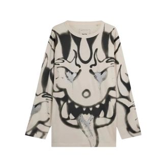 Yohji Yamamoto Hombre, Camisetas, Beige, Talla: S