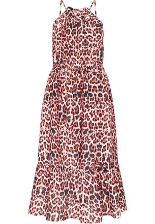 Faina midi-jurk Dames Rode Leeuw