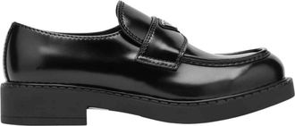 Prada Schoenen, Heren, Zwart, 44 EU, Leer, Mocassini Chocolate