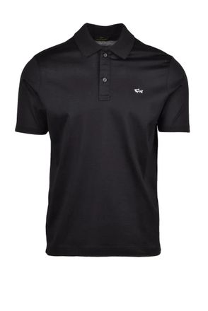 Paul & Shark Black Cotton Men Polo Shirt