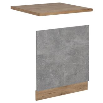 Vicco Frontal Para Lavavajillas R-line, Hormig&oacute;n, 60 Cm, Et Roble Vicco