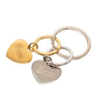 Gucci Pre-owned Accessories, female, Multicolor, Size: ONE SIZE Pre-owned Double Heart Key Chain