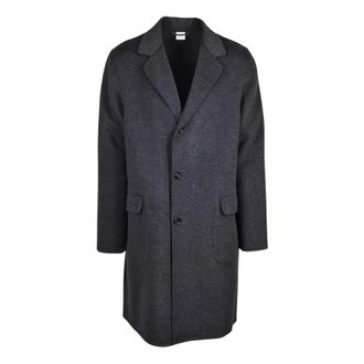 Aspesi Enkelknoops Jas - Heren - Mantel - Grijs - 2XL - Wol - Jassen