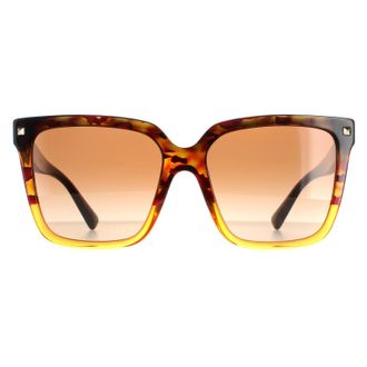 Valentino Vierkant Dames Havana Oranje gradiënt bruine gradiënt VA4098