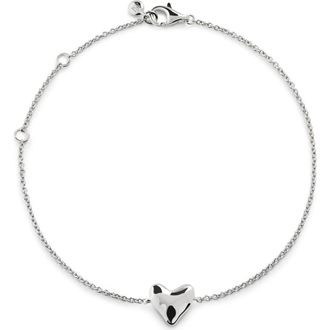 Monica Vinader Heart Chain Bracelet in Sterling Silver at Nordstrom