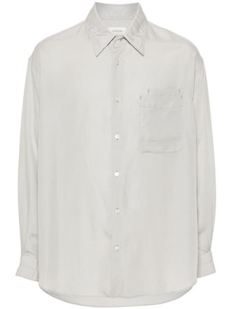 Christophe Lemaire Lyocell shirt met dubbele zak - Grijs