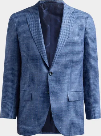 Kiton Men & apos;s Cashmere Houndstooth Sport Coat