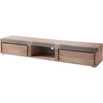 Massivmoebel24 amsterdam 104 Mobile Tv in legno di acacia - laccato / natur 240x48x39