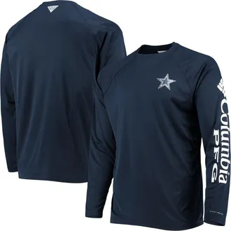Columbia Mens Columbia Navy Dallas Cowboys Terminal Tackle Omni-Shade Raglan Long Sleeve T-Shirt at Nordstrom, Size Xx-Large