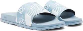 HUGO BOSS Italian-made slides with mixed logos