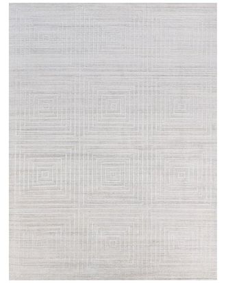 Exquisite Rugs Castelli Hand-Loomed New Zealand Wool & Bamboo Silk Ivory Area Rug