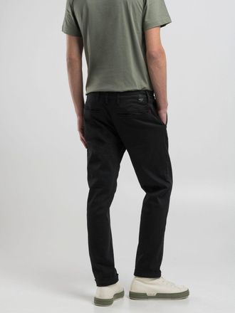 Replay Chinohose REPLAY Benni Regular Slim, Herren, Gr. 30, L&auml;nge 32, schwarz, Web, Obermaterial: 91% Baumwolle, 6% Elastomultiester, 3% Elasthan, regular fi