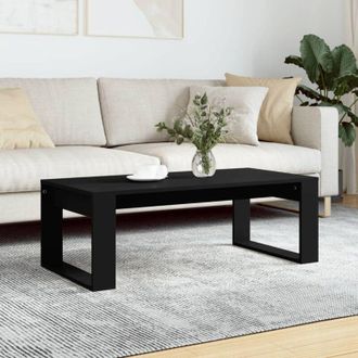 vidaXL Tavolino da Salotto Nero 102x50x35 cm in Legno Multistrato - Vidaxl