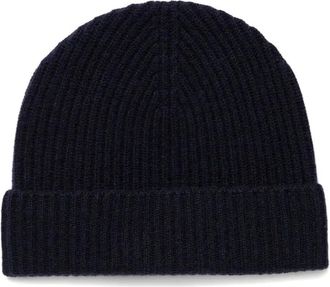 Sunspel ribbed-knit beanie hat - Blauw