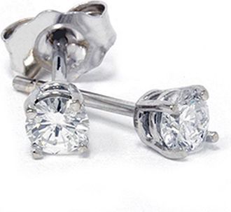 Pompeii3 1/5ct Round Diamond Studs Earrings 14K White Gold