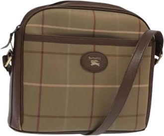 Burberry Pre-owned Cross Body Bags, female, Beige, Size: ONE SIZE Pre-owned Canvas Shoulder Bag