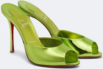 Christian Louboutin Me Dolly mirrored leather mules