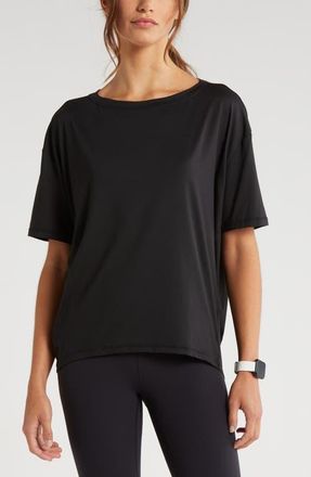 Zella Equilibrium Cocoon T-Shirt in Black at Nordstrom, Size Xx-Large