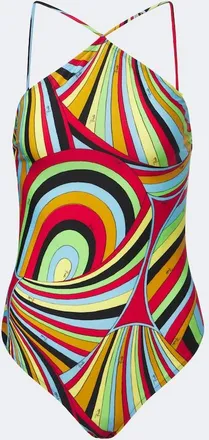 Pucci Iride halterneck swimsuit