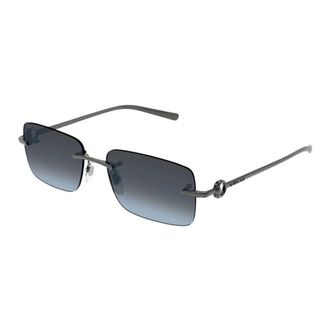 Gucci Sunglasses, male, Gray, 55 MM, Squared Sunglasses