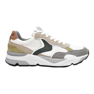 Voile Blanche Sneakers, male, White, 8 UK, Laced Grigio Bianco Beige Mens Shoes