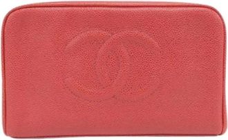 Chanel Pre-owned Clutches, female, Red, Size: ONE SIZE Pre-owned Vintage Leather Clutch