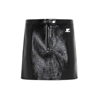Courrèges Black Vinyl Mini Skirt