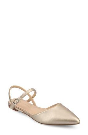 Journee Collection Martine SuperNatural Shades Slingback Flat in Champagne at Nordstrom Rack, Size 8.5