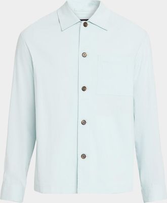 Theory Men & apos;s Organic Linen Pocket Overshirt