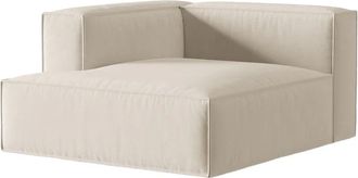 MICADONI Modulare Design Chaiselongue Nuria mit Armlehne links - Samtbezug